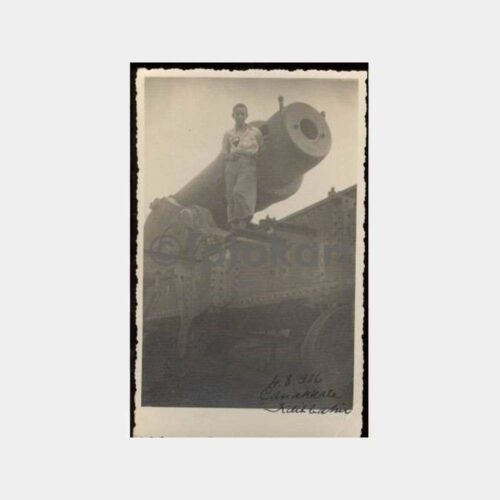 1936 Çanakkale Kilitbahir Askeri Top Fotoğraf