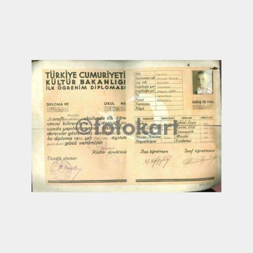 1936 Beyoğlu 34. İlkokul Diploması