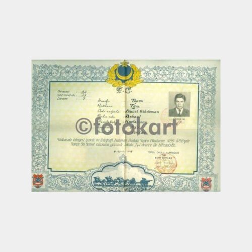 1956 Topçu Okulu Diploması