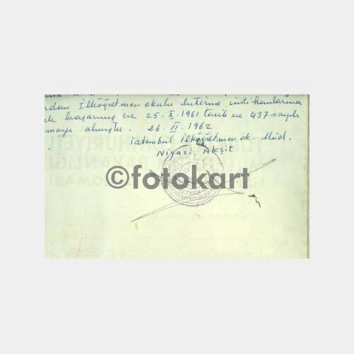 1946 Kandilli Kız Lisesi Diploması - Niyazi Akşit İmzalı - Görsel 2