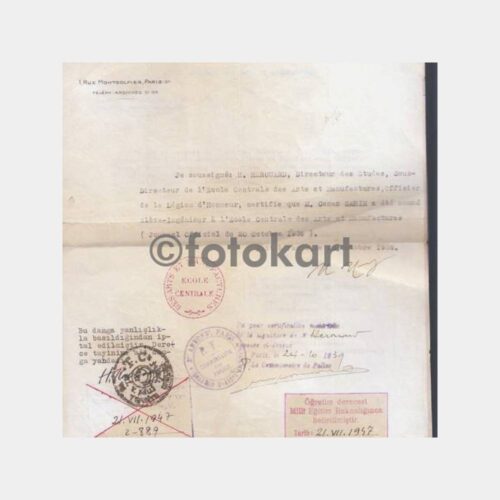 1937-1939 3 Adet Yabancı Diploma - Görsel 3