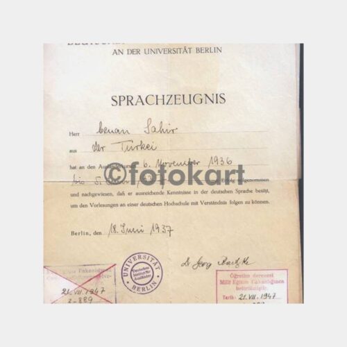 1937-1939 3 Adet Yabancı Diploma
