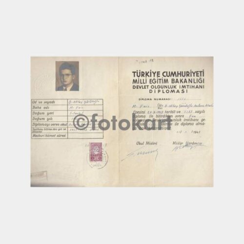 1948 Ankara Atatürk Lisesi Diploması