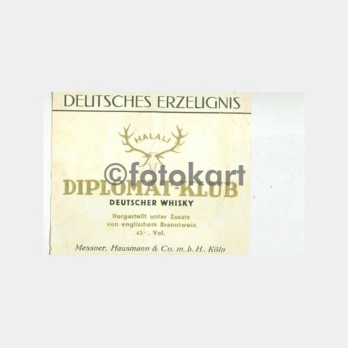 1950 Alman Diplomat-Klub Şişe Etiketi