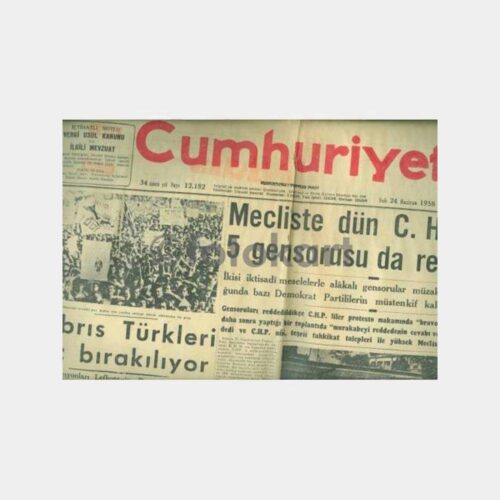 1958 Cumhuriyet Gazetesi Florya Plajı Konulu Nüsha