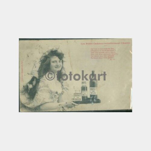 1908 Şarap Kültürü Konulu Damgalı Kart