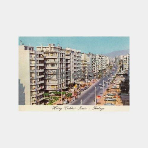 1980 İzmir Hatay Caddesi Görünüş Kartpostal