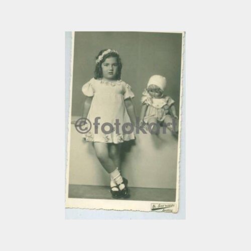 1930 Kadıköy Foto Servanis Kız Çocuk Oyuncak Fotoğraf