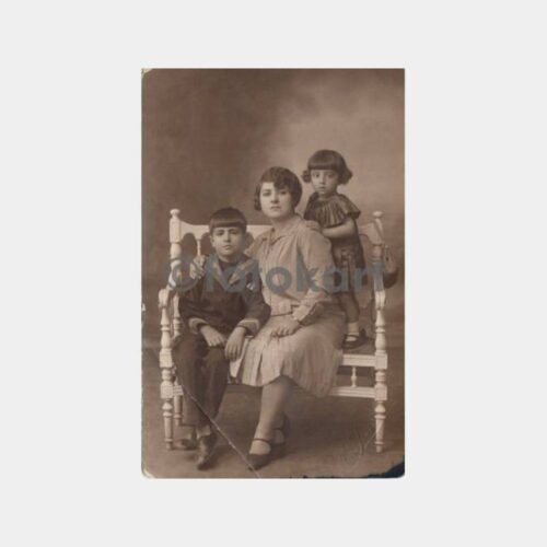 1930 Kadıköy Foto Servanis Anne Çocuklar Fotoğraf