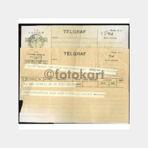 1945 Kadıköy Moda Giraud Ailesi 6 Adet Telgraf - Görsel 3