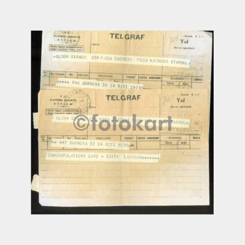 1945 Kadıköy Moda Giraud Ailesi 6 Adet Telgraf