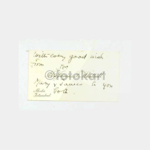1945 Kadıköy Moda Whitall Ailesi Kartviziti