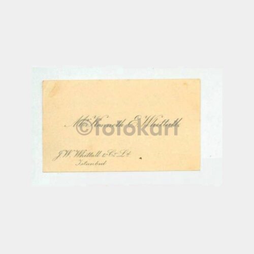 1945 Kadıköy Moda Whitall Ailesi Kartviziti