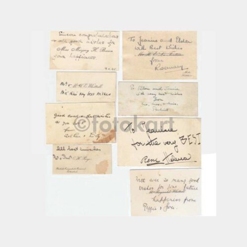 1945 Moda Kadıköy Whittall Ailesi Kartvizitleri