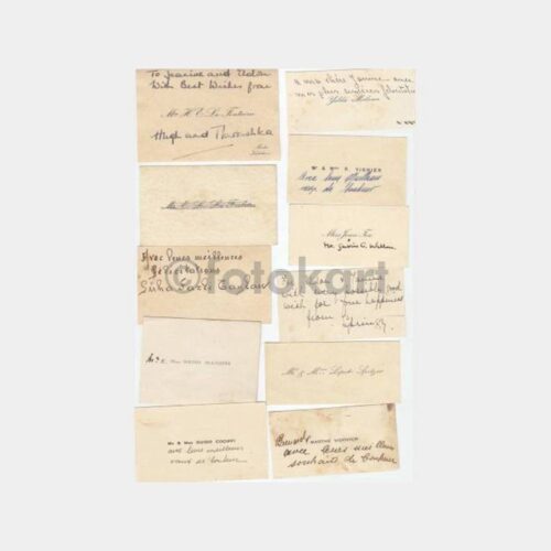 1945 Moda Kadıköy Whittall Ailesi Kartvizit-Tebrik Kartları