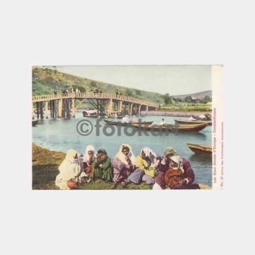 1918 Kağıthane Tatlı Sular Görünüş Kartpostal