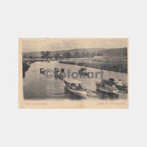 1920 Kağıthane Mesiresi Tatlı Sular Kartpostal