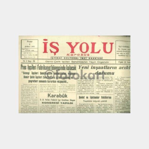 1953 Karabük İş Yolu Gazetesi