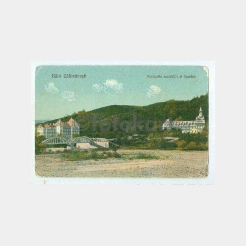 1928 Romanya Baile Calimaneşti Görünüş Kartpostal