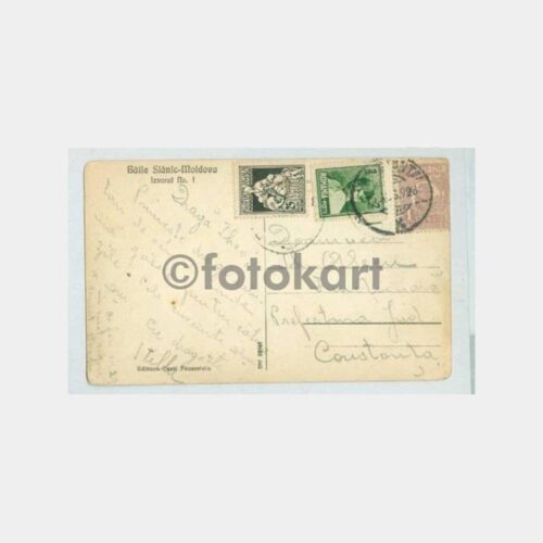 1928 Romanya Baile Stanic Moldova Kartpostal - Görsel 2
