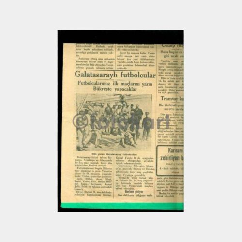 1930 Galatasaray Romanya'da Akşam Gazetesi - Görsel 2
