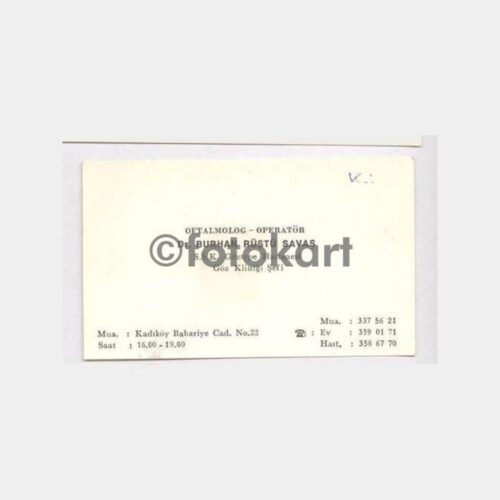 Op. Doktor Burhan Rüştü Savaş Kartvizit