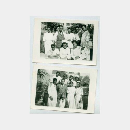 1940 Doktor ve Hemşire Grup 2 Adet Fotoğraf