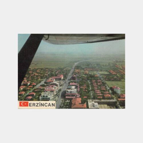1975 Erzincan Uçaktan Görünüş Kartpostal