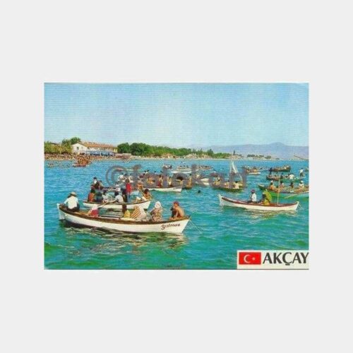 Akçay Sahil Kayıklar Kartpostal