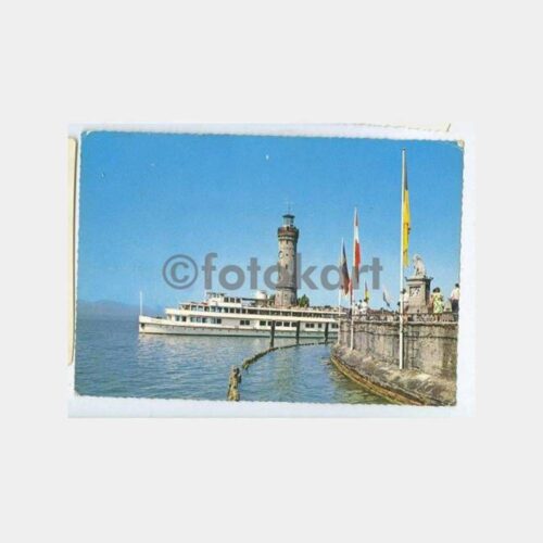 Almanya Lindau Ren Nehri Vapuru Görünüş Kartpostal