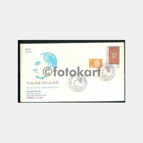 1981 Balkanfila Pul Sergisi Atatürk Günü FDC