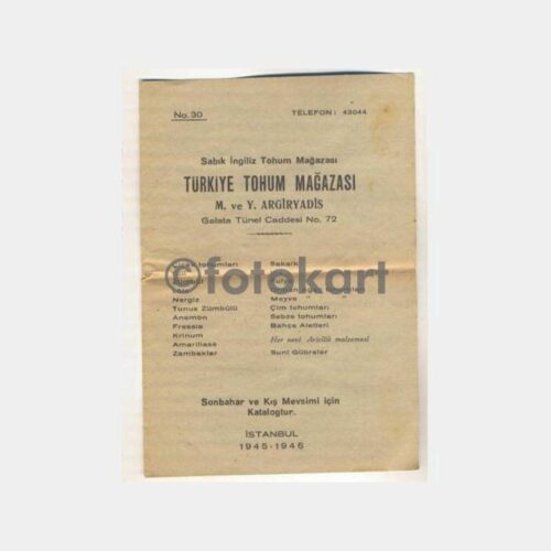 1945 Beyoğlu Mağaza Broşürü