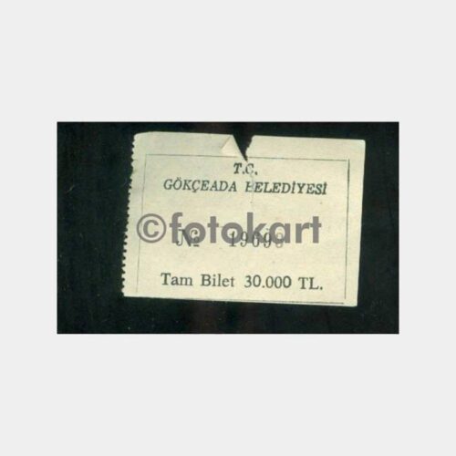 1997 Gökçeada Belediyesi Giriş Bileti