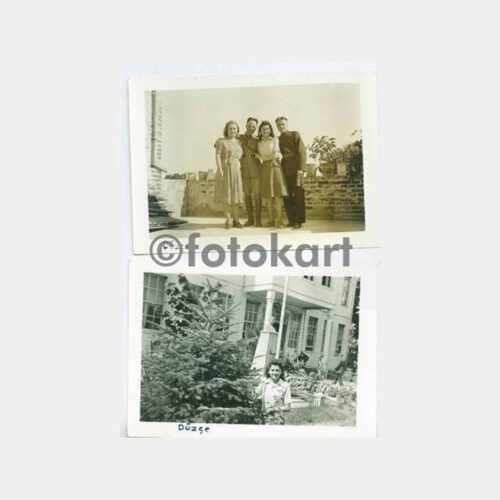 1942 Düzce Aile Görünüş 2 Adet Fotoğraf