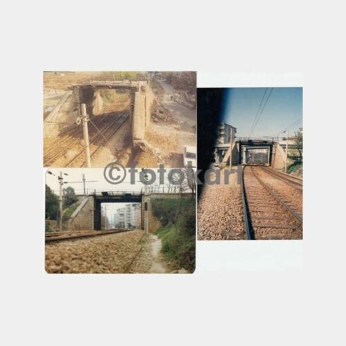 1986 Feneryolu-Göztepe Tren Köprüsü 11 Adet Fotoğraf - Görsel 2