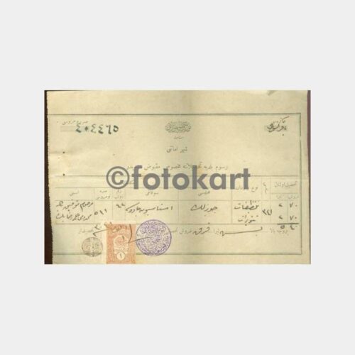 1925 Osmanlıca Vergi Makbuzu
