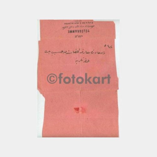 1906 Osmanlıca Yazılı Telgraf Kağıdı - Görsel 2