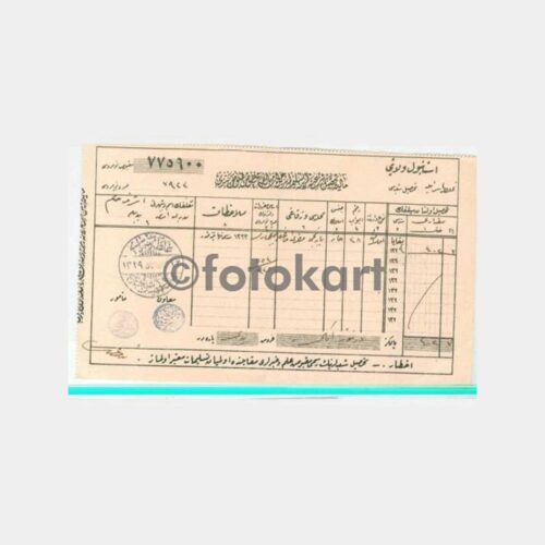 1924 Osmanlıca Damgalı Vergi Makbuzu