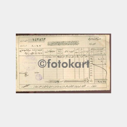 1925 Osmanlıca Vergi Makbuzu