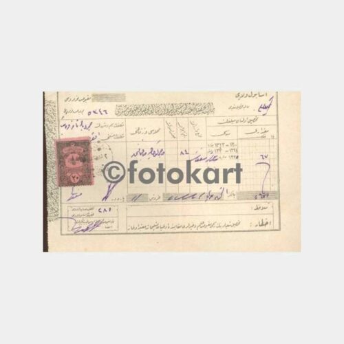 1925 Osmanlıca Vergi Makbuzu
