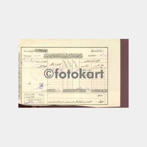 1925 Osmanlıca Vergi Makbuzu