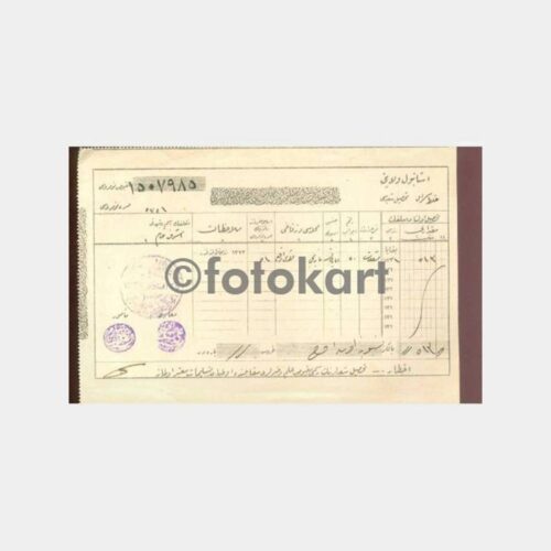 1925 Osmanlıca Vergi Makbuzu