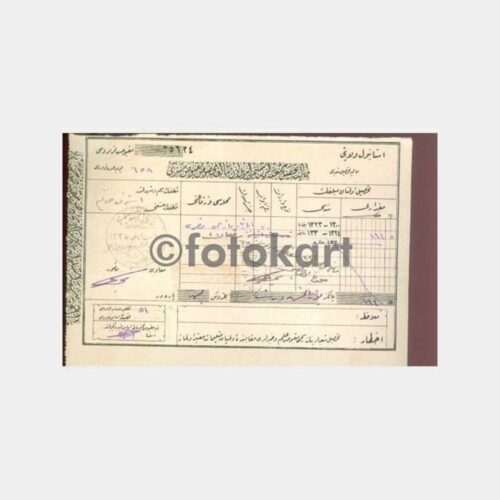1925 Osmanlıca Vergi Makbuzu