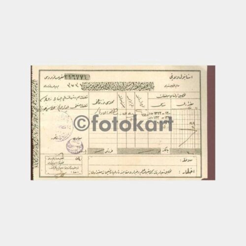 1925 Osmanlıca Vergi Makbuzu