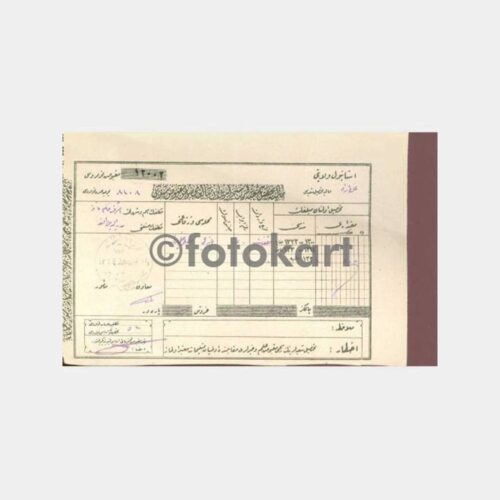 1925 Osmanlıca Vergi Makbuzu