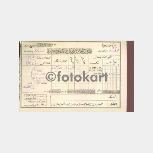 1925 Osmanlıca Vergi Makbuzu