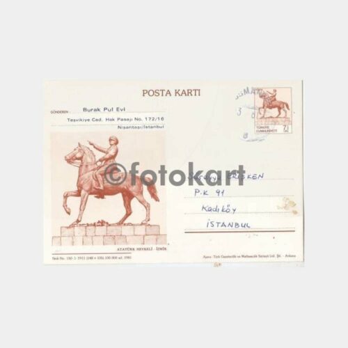 1981 Burak Pul Evi Açılışı Nişantaşı İst Posta Kartı