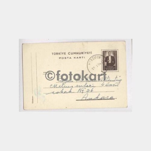 1954 Merzifon Damgalı Posta Kartı