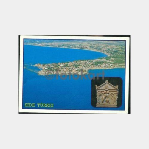 1980 Antalya Side Havadan Görünüş Kartpostal