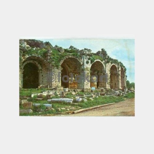 1966 Antalya Side Tiyatrosu Görünüş Kartpostal